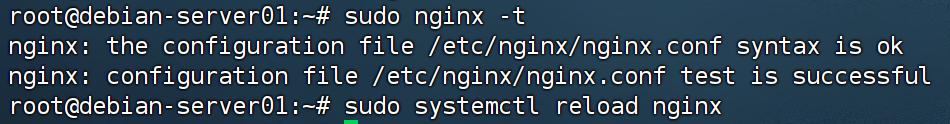 检查nginx配置是否正确和重载nginx配置